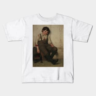 Lazy Bones by John George Brown Kids T-Shirt